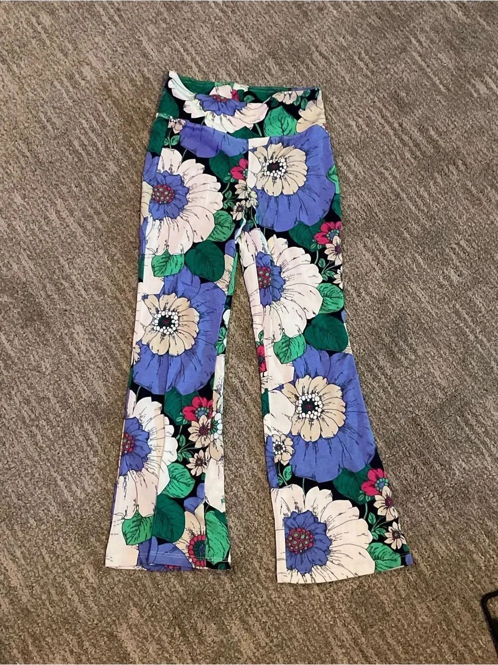 Kids Floral Flare Pants